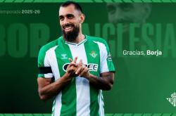 官方：32岁贝蒂斯前锋伊格莱西亚斯加盟塞尔塔